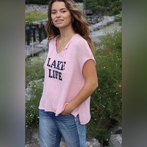 Wooden Ships Pink Knit Sweater